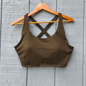 Patagonia Shadowlite High Impact Bra sz XL Pine Green Hiking Gym Camping Outdoor